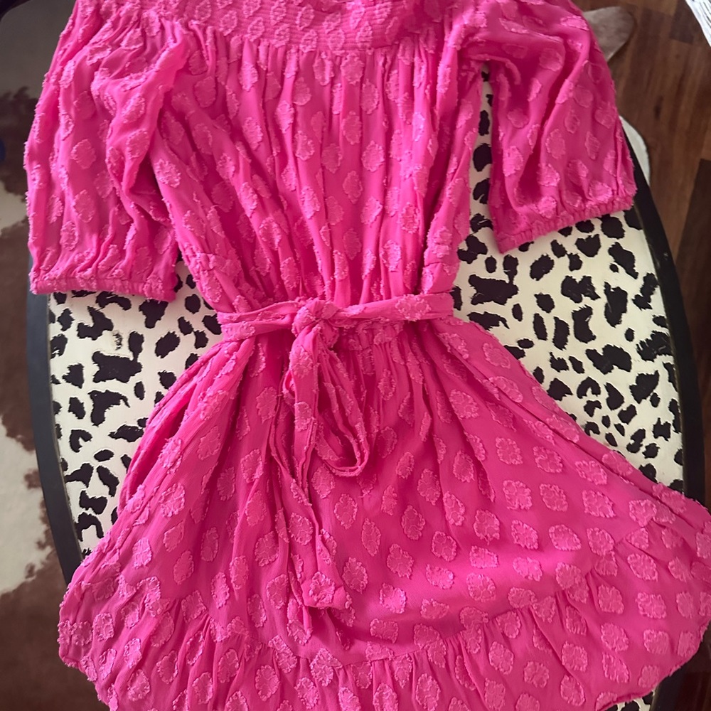 Pink Off-Shoulder Dress